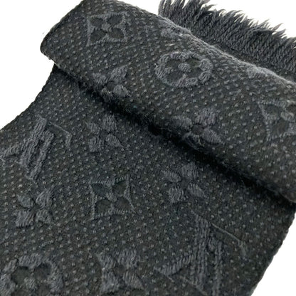 Louis Vuitton Scarf Echarpe Logo Mania Anthracite Wool Silk — view 3