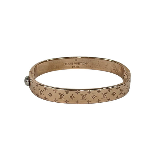 Louis Vuitton Bangle Calf Nanogram Pink Gold Bracelet