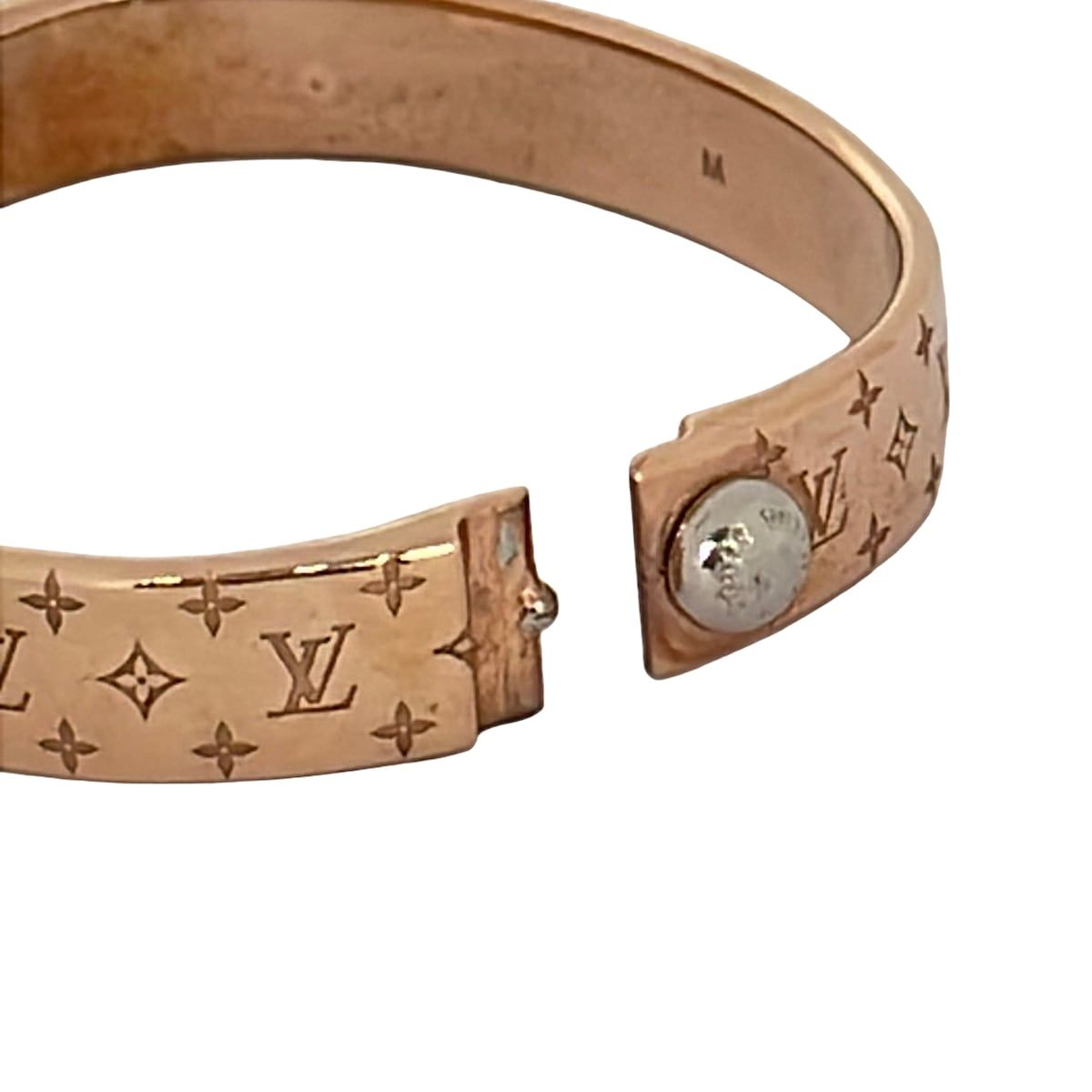 Louis Vuitton Bangle Calf Nanogram Pink Gold Bracelet — view 4