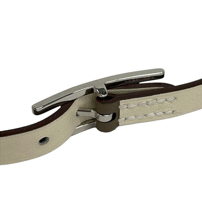 Hermes Bracelet Behapi Double Tour Etoupe Nata Silver — view 5