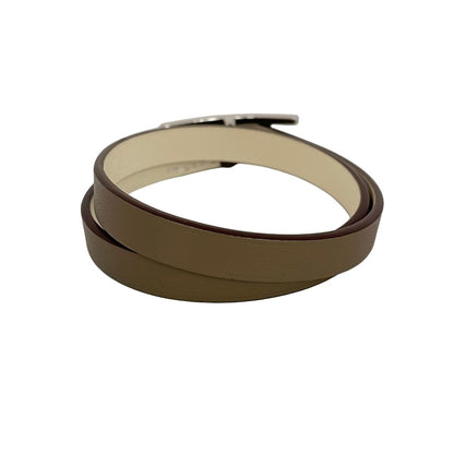 Hermes Bracelet Behapi Double Tour Etoupe Nata Silver — view 3