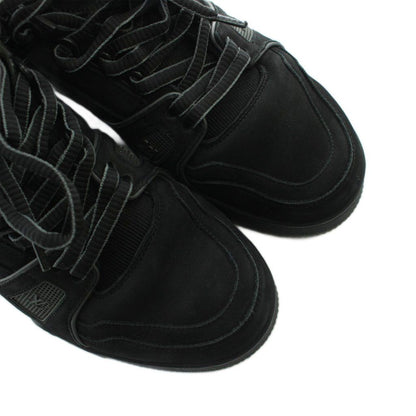 Louis Vuitton LV Trainer Line Sneakers Suede Leather Logo 6 Black — view 3