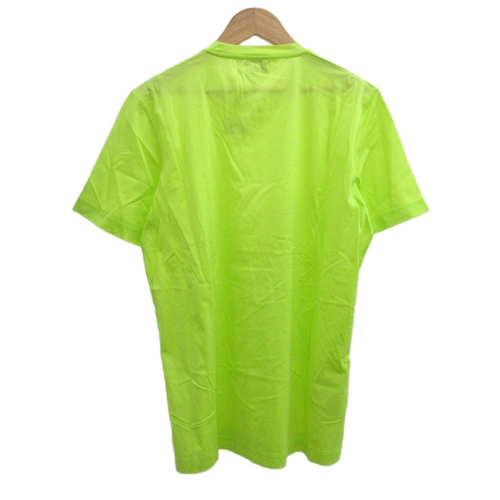 Hermes T-Shirt S Yellow Green Lime Round Neck Short Sleeve Top PP — view 2
