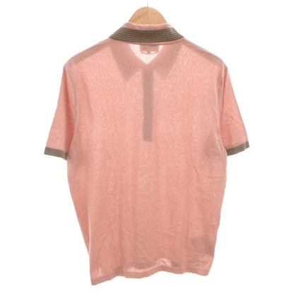 Hermes Polo Shirt Top Cotton Short Sleeve L Pink — view 2