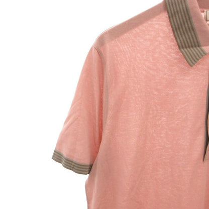 Hermes Polo Shirt Top Cotton Short Sleeve L Pink — view 4