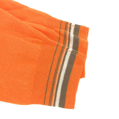 Hermes Knit Sweater Long Sleeve Silk Blend Linen Neck M Orange — view 5