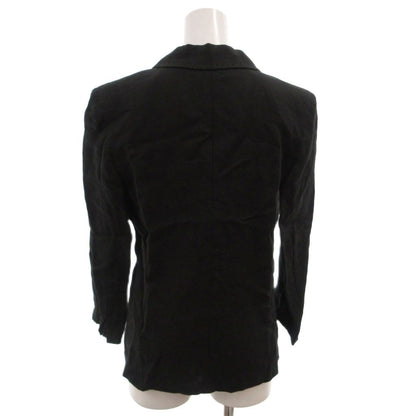 Max Mara Set Suit Jacket Pants Linen Single Easy 36 Black — view 3