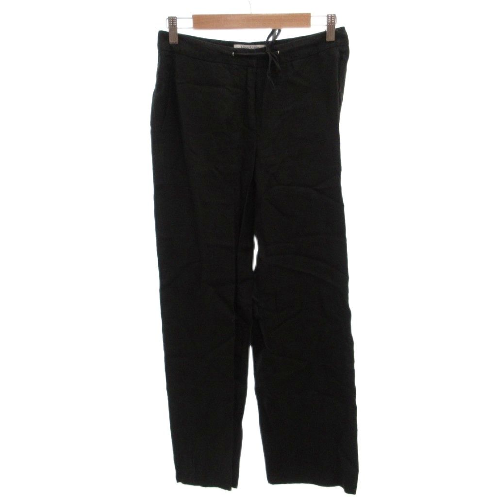 Max Mara Set Suit Jacket Pants Linen Single Easy 36 Black — view 5