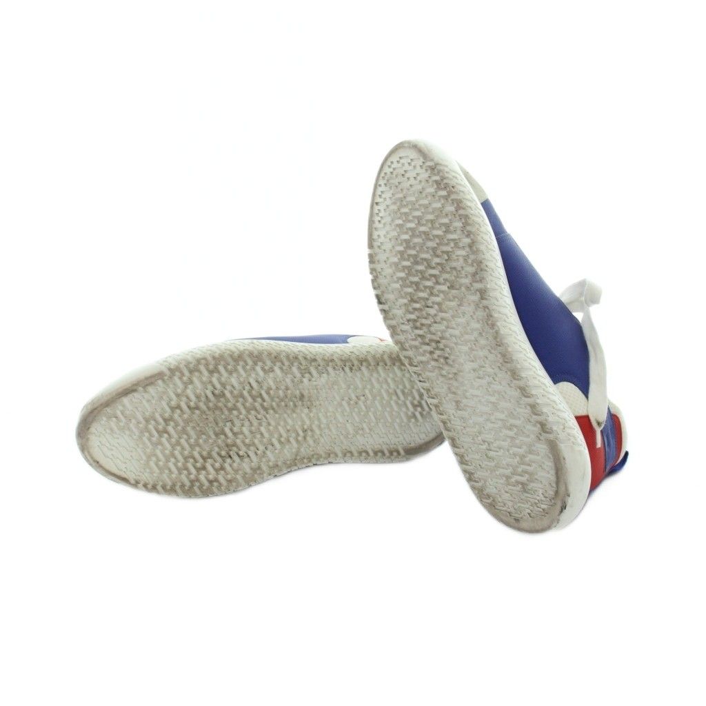 Hermes Vitesse Sneakers Logo Leather 41 Blue — view 6
