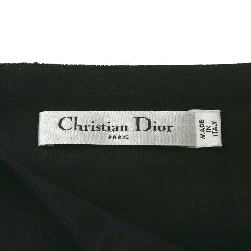 Dior Dot Pleated Plume Tulle Midi Skirt Long 38 S Black MW — view 3