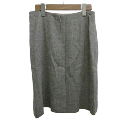 Celine Suit Jacket & Skirt Set Hemp Linen 42 Gray Long Sleeve Terre Color Woven — view 7