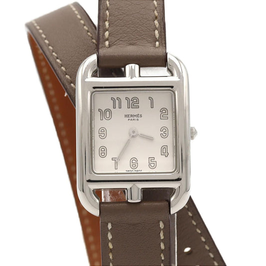 Hermes Capecod Double Tour SS Quartz Watch