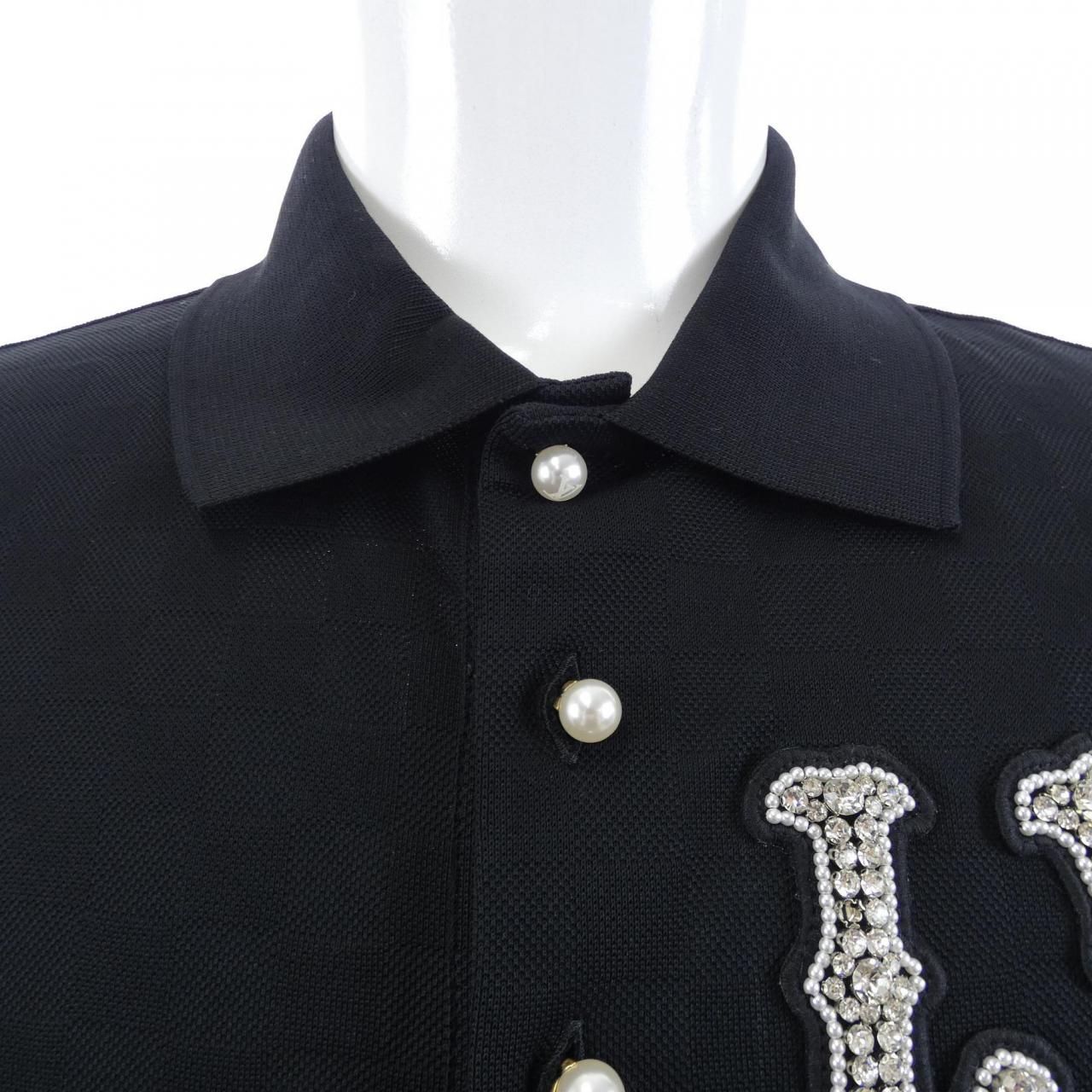 Louis Vuitton Cotton Pique Polo with Embroidered LV Patch — view 5
