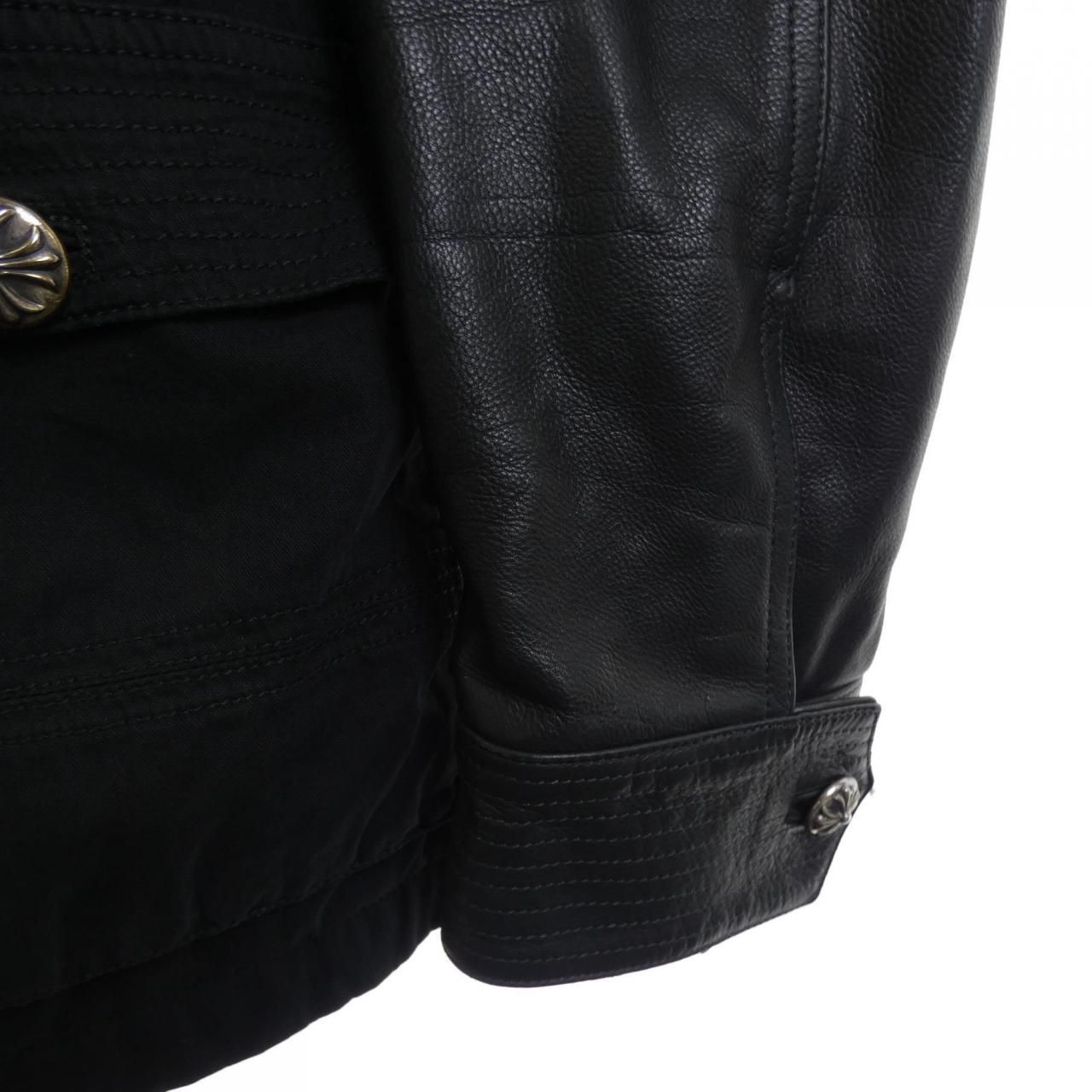 Chrome Hearts Chrry Bmb Lthr Slvs Jacket — view 6