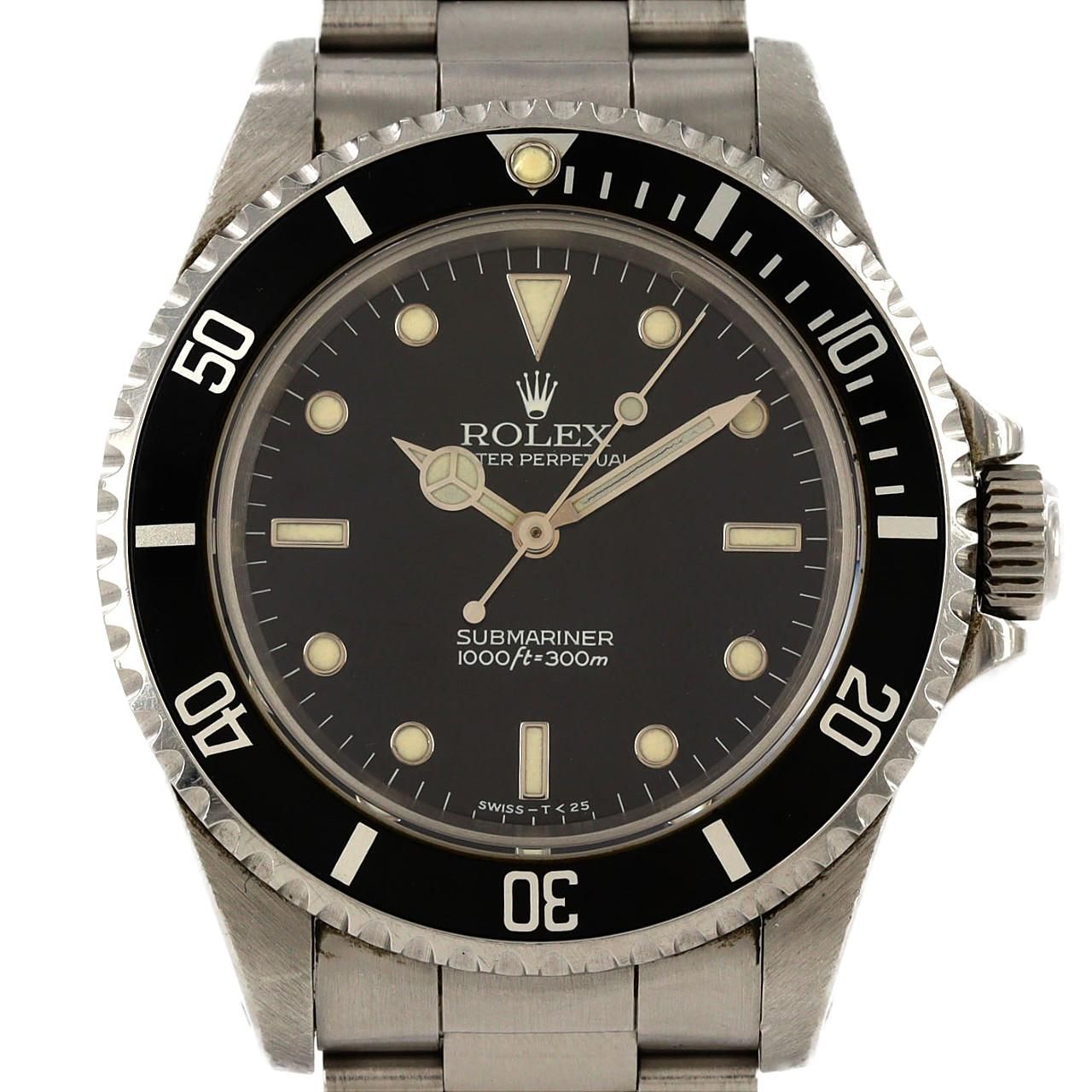 Rolex Submariner Non Date SS Automatic Winding Number Watch