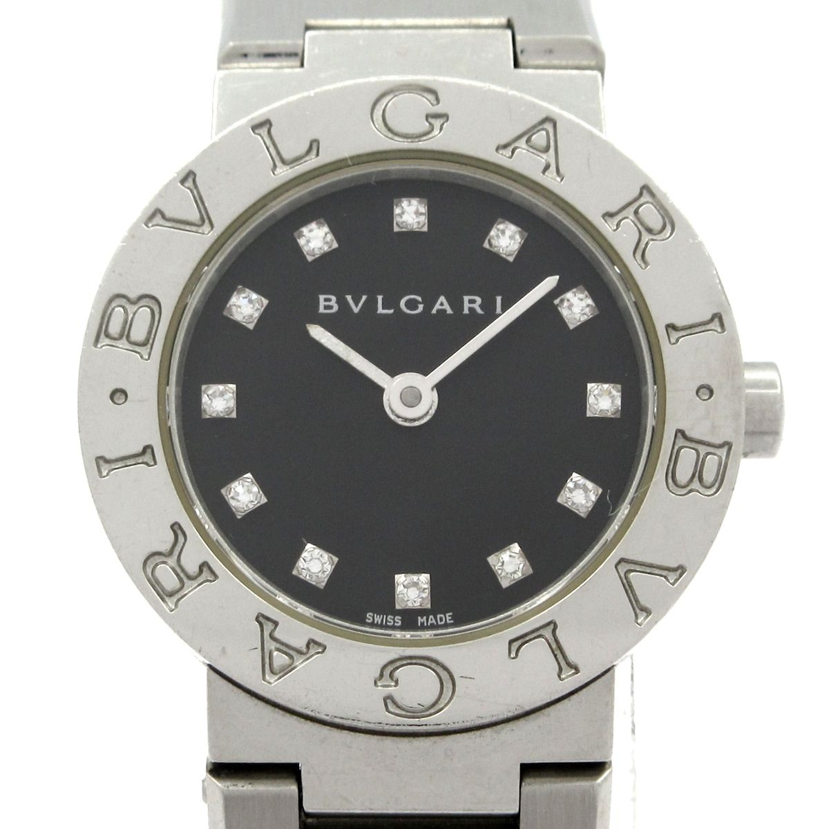 Bvlgari Watch Diamond Index Black