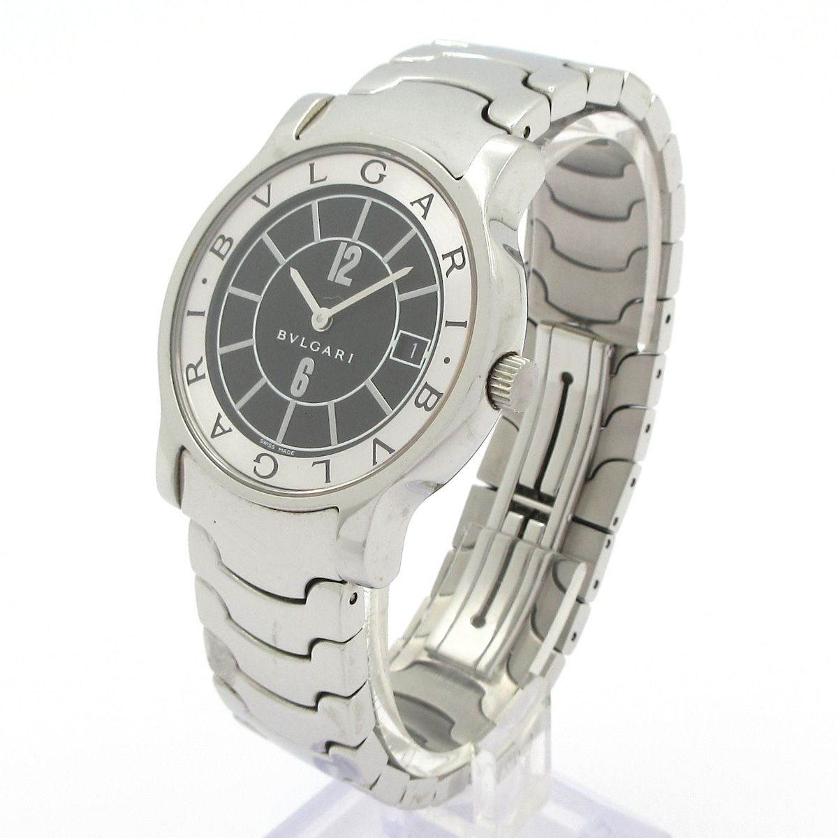 Bvlgari Watch Solo Tempo Black Silver — view 2