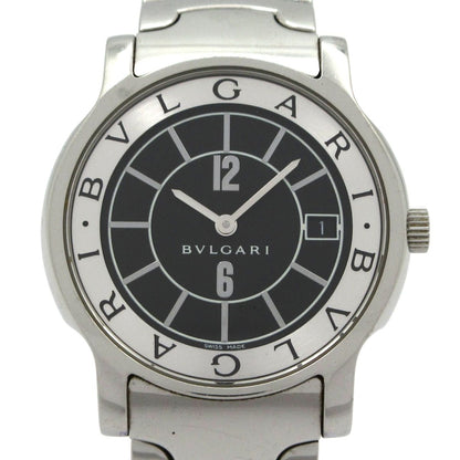 Bvlgari Watch Solo Tempo Black Silver