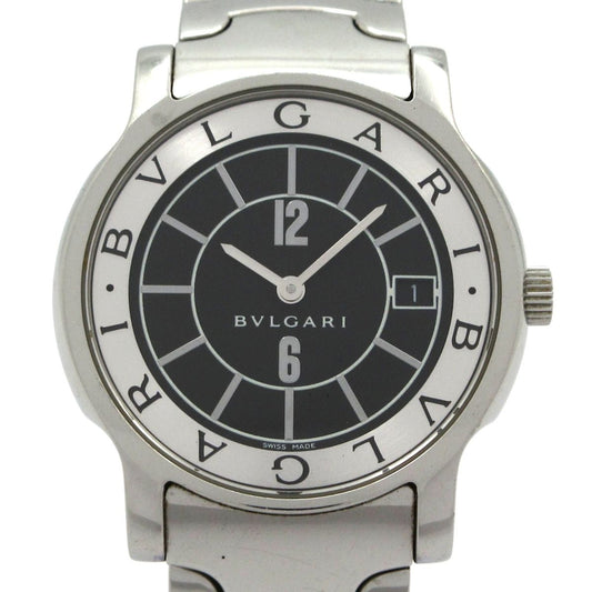Bvlgari Watch Solo Tempo Black Silver