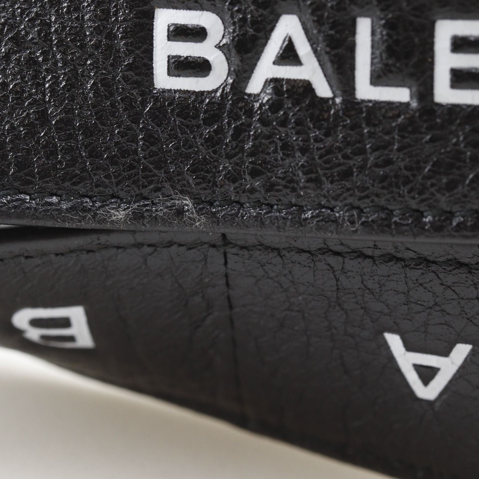 Balenciaga Neck Strap Logo Leather Black Key Holder — view 7