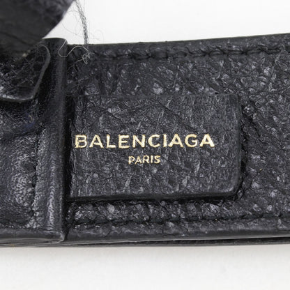 Balenciaga Neck Strap Logo Leather Black Key Holder — view 3