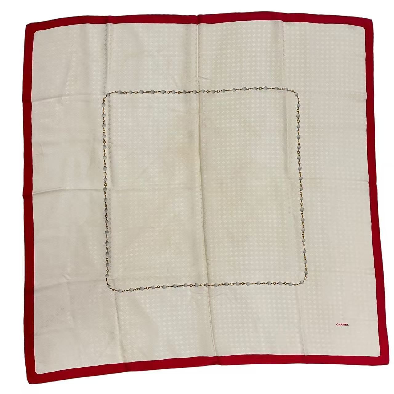 Chanel Logo Scarf Ivory