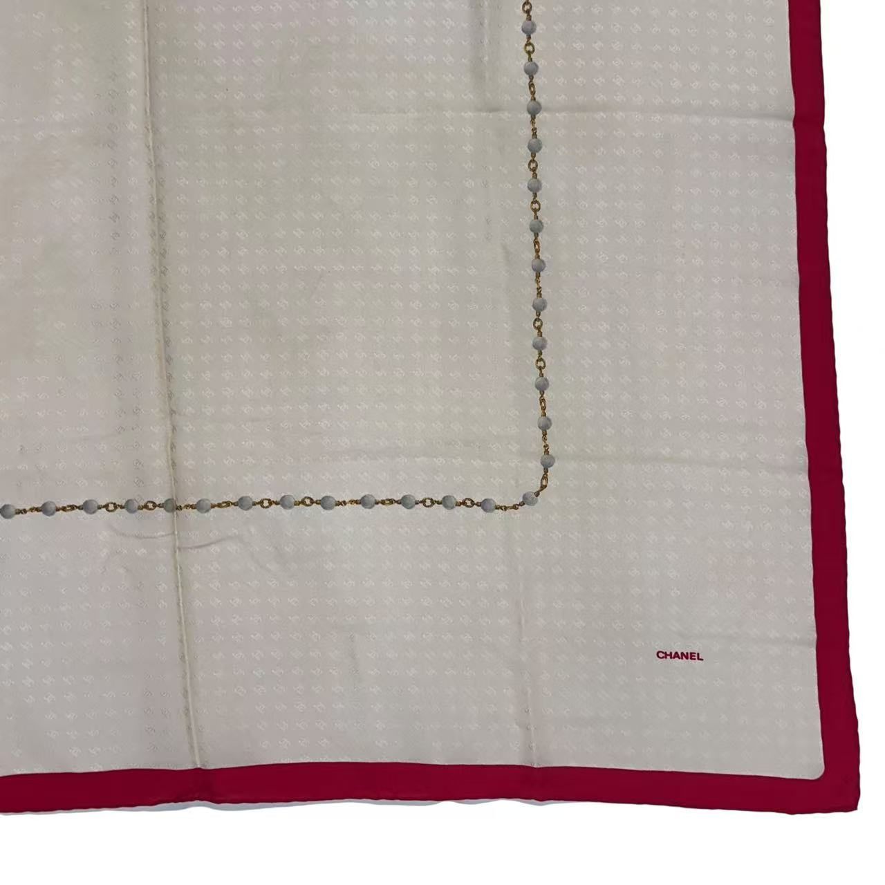 Chanel Logo Scarf Ivory — view 4