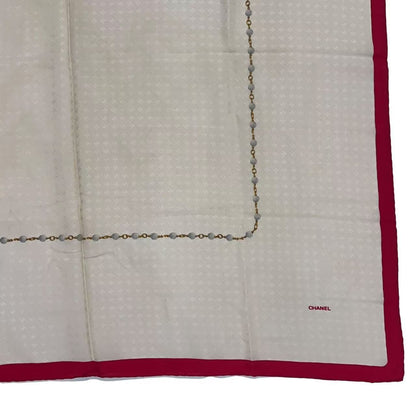 Chanel Logo Scarf Ivory — view 4