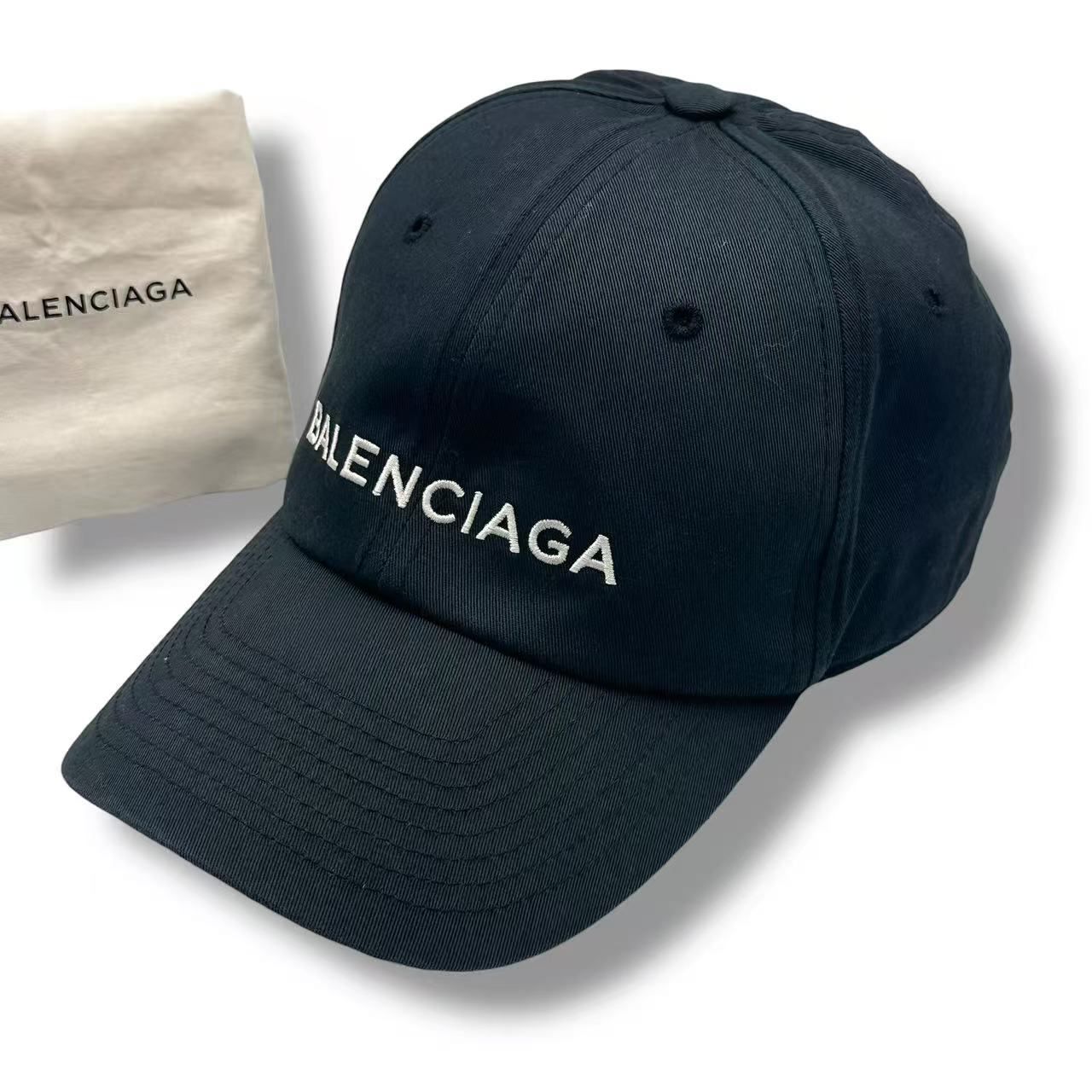 Balenciaga Cap Embroidery Logo Black