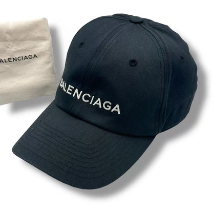 Balenciaga Cap Embroidery Logo Black