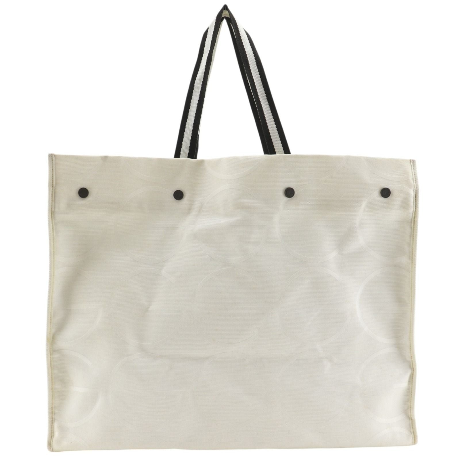 Gucci Pattern Canvas White Tote