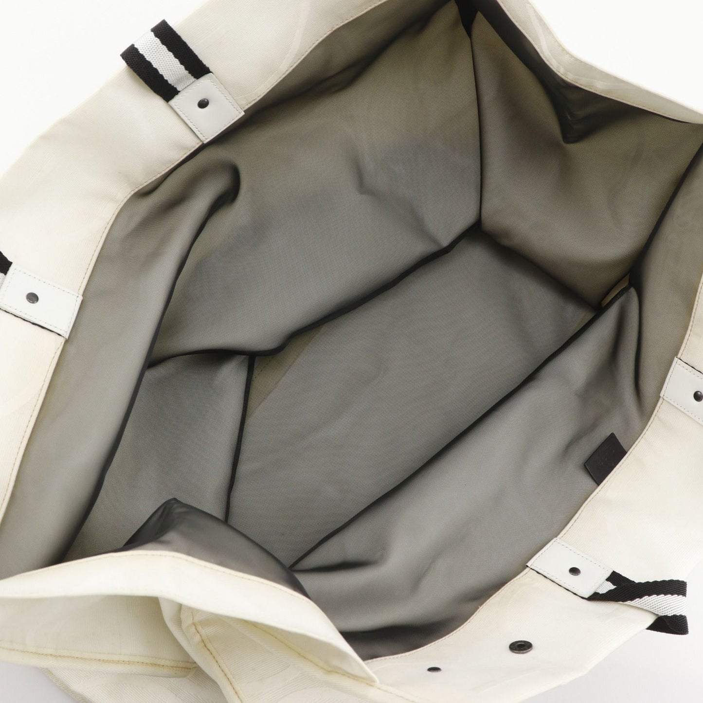 Gucci Pattern Canvas White Tote — view 6
