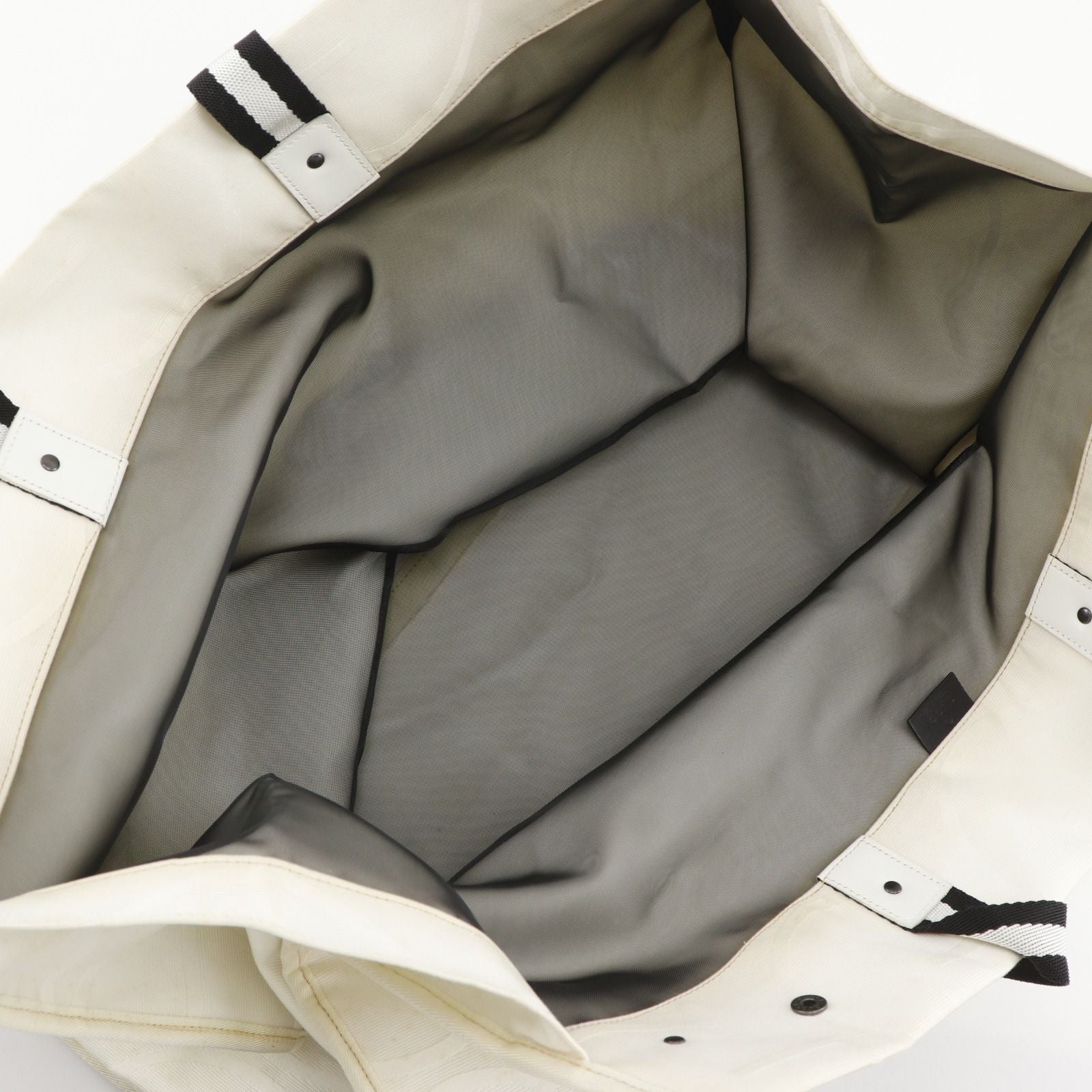 Gucci Pattern Canvas White Tote — view 6
