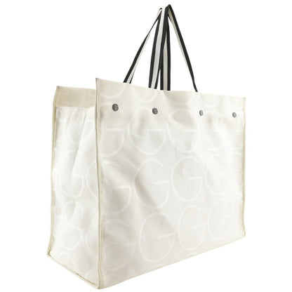 Gucci Pattern Canvas White Tote — view 3