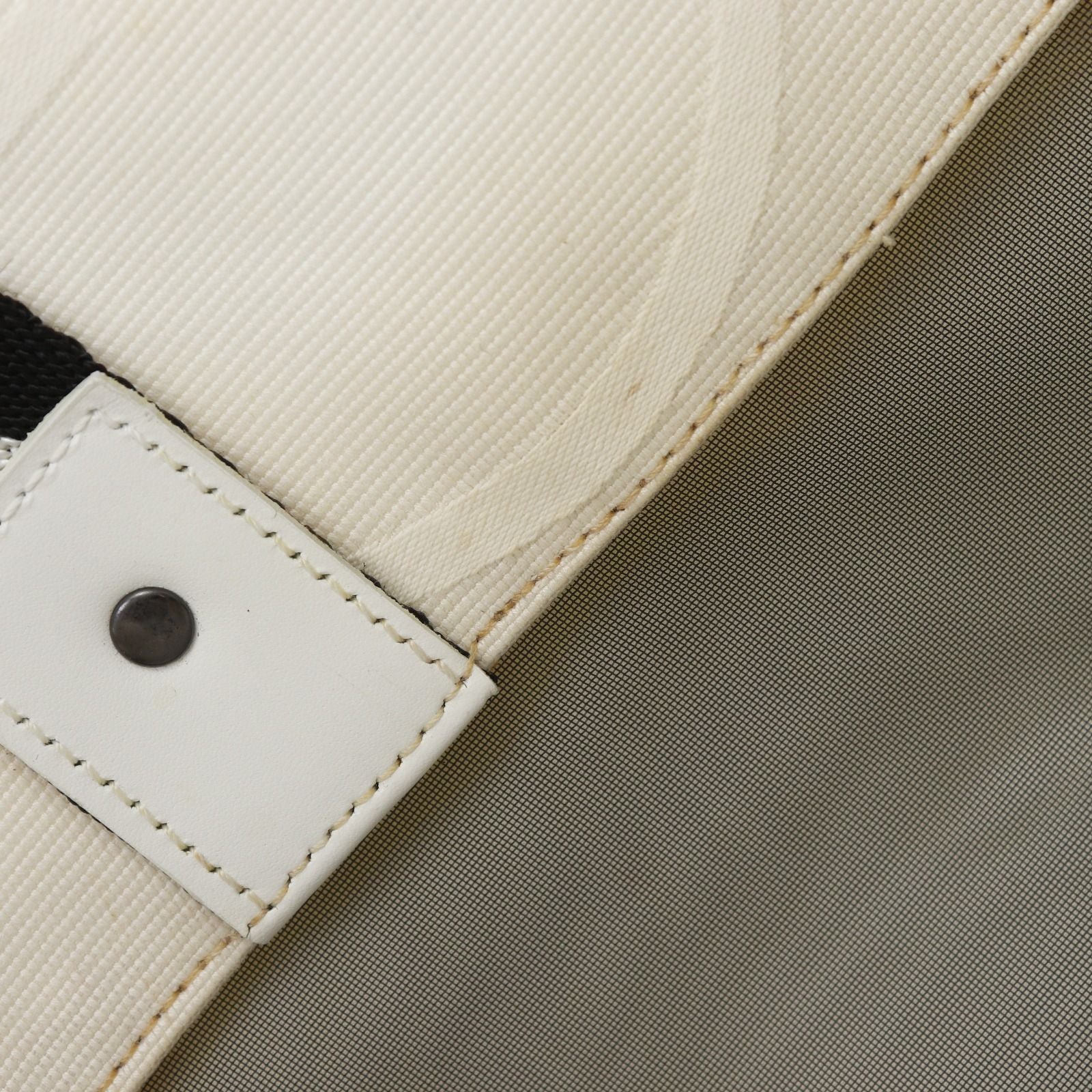 Gucci Pattern Canvas White Tote — view 7