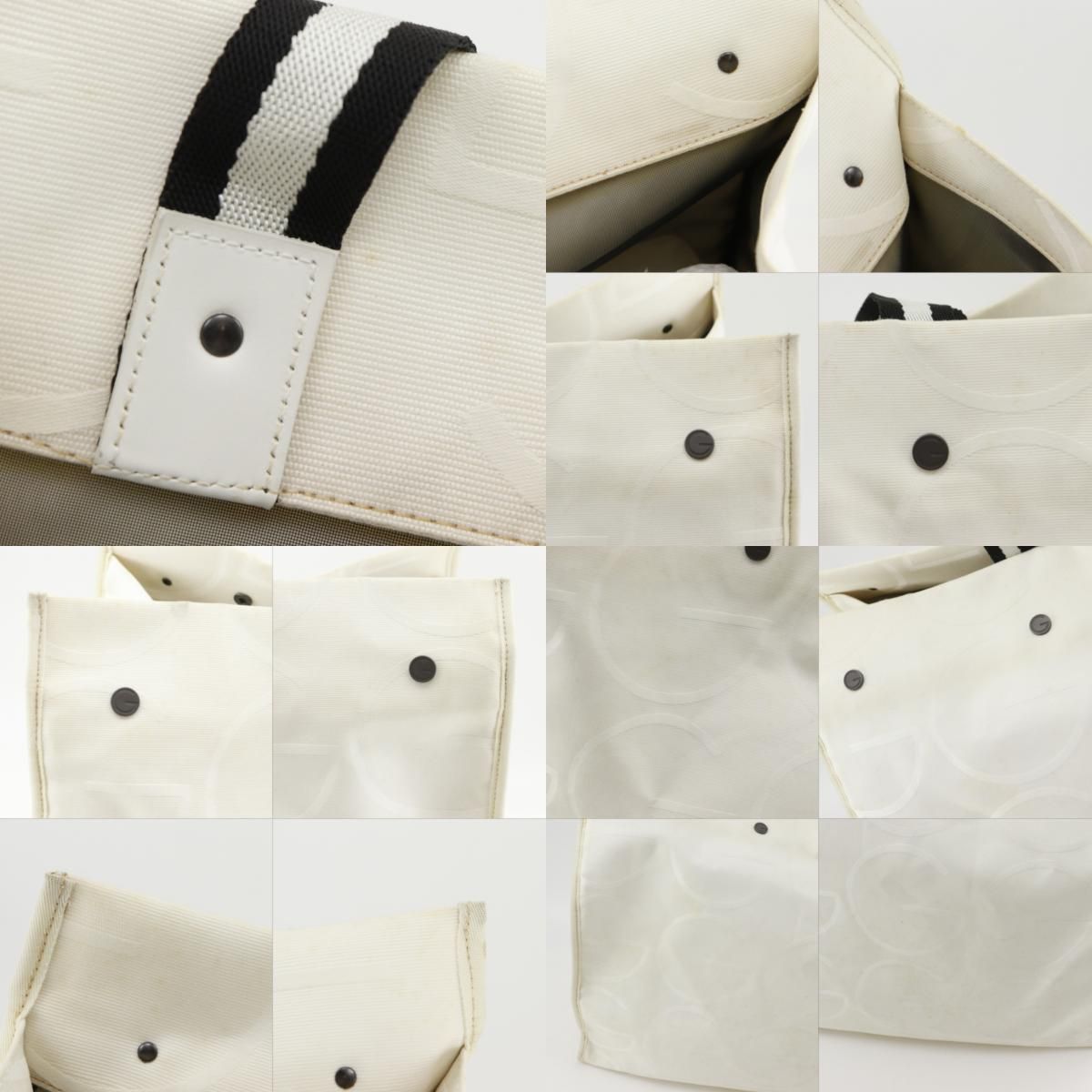 Gucci Pattern Canvas White Tote — view 9