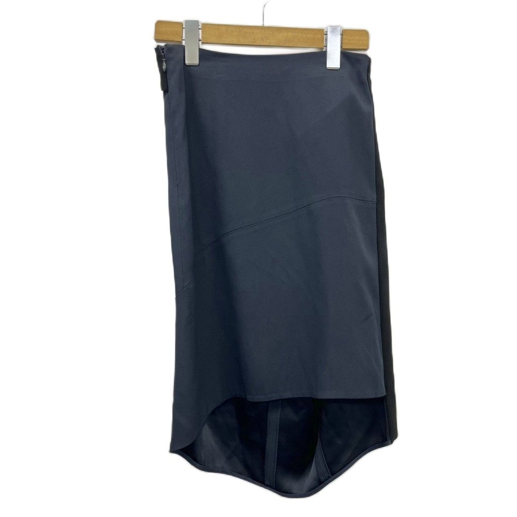 Balenciaga Skirt 34 Navy Asymmetric Hem KK