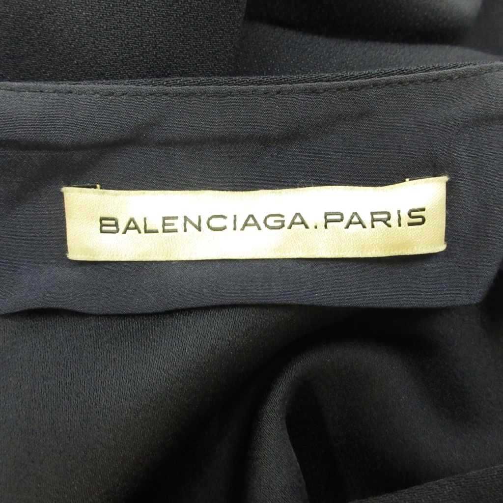 Balenciaga Skirt 34 Navy Asymmetric Hem KK — view 4