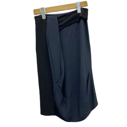 Balenciaga Skirt 34 Navy Asymmetric Hem KK — view 2