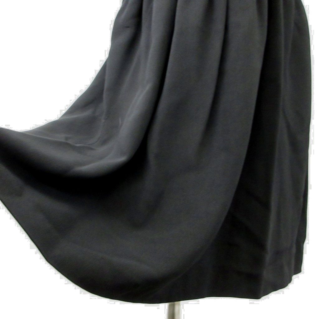 Miu Miu Miu Dress Silk 42 Black Round Neck Short Sleeve KK — view 6