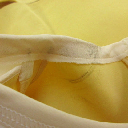Fendi Dress Silk 40 Yellow Short Sleeve Color Block Round Neck KK — view 7