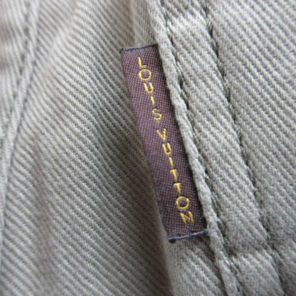 Louis Vuitton Denim Pants Jeans 34 Khaki Green Hem Zip Tapered YU — view 3
