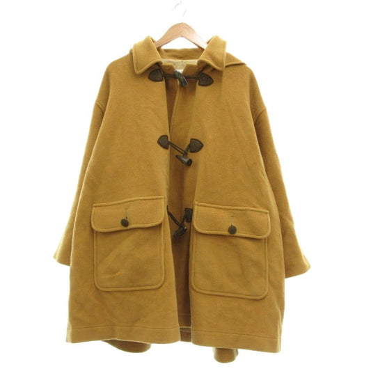 Dior Sport Duffle Coat Wool M Brown Hooded Long Sleeve Toggle Button MG