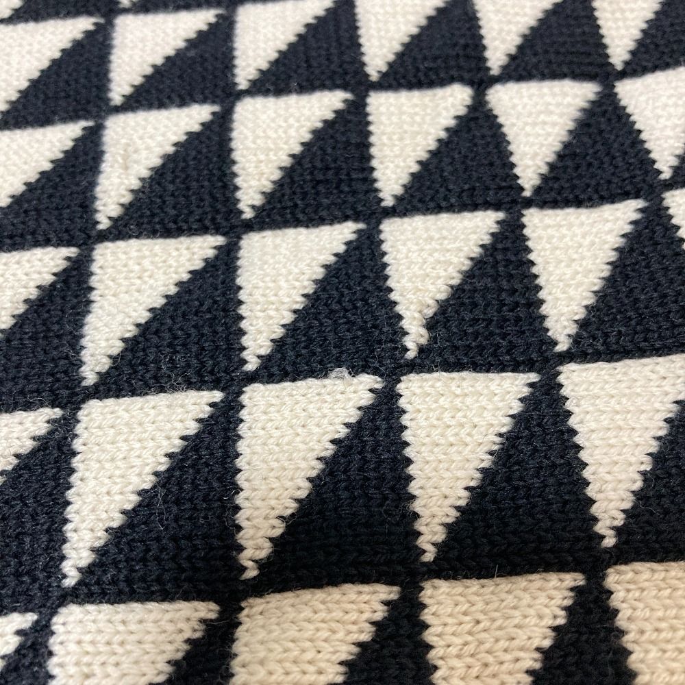 Versace Giovanni Vintage Geometric Pattern Knit Cardigan 50 Black White — view 7