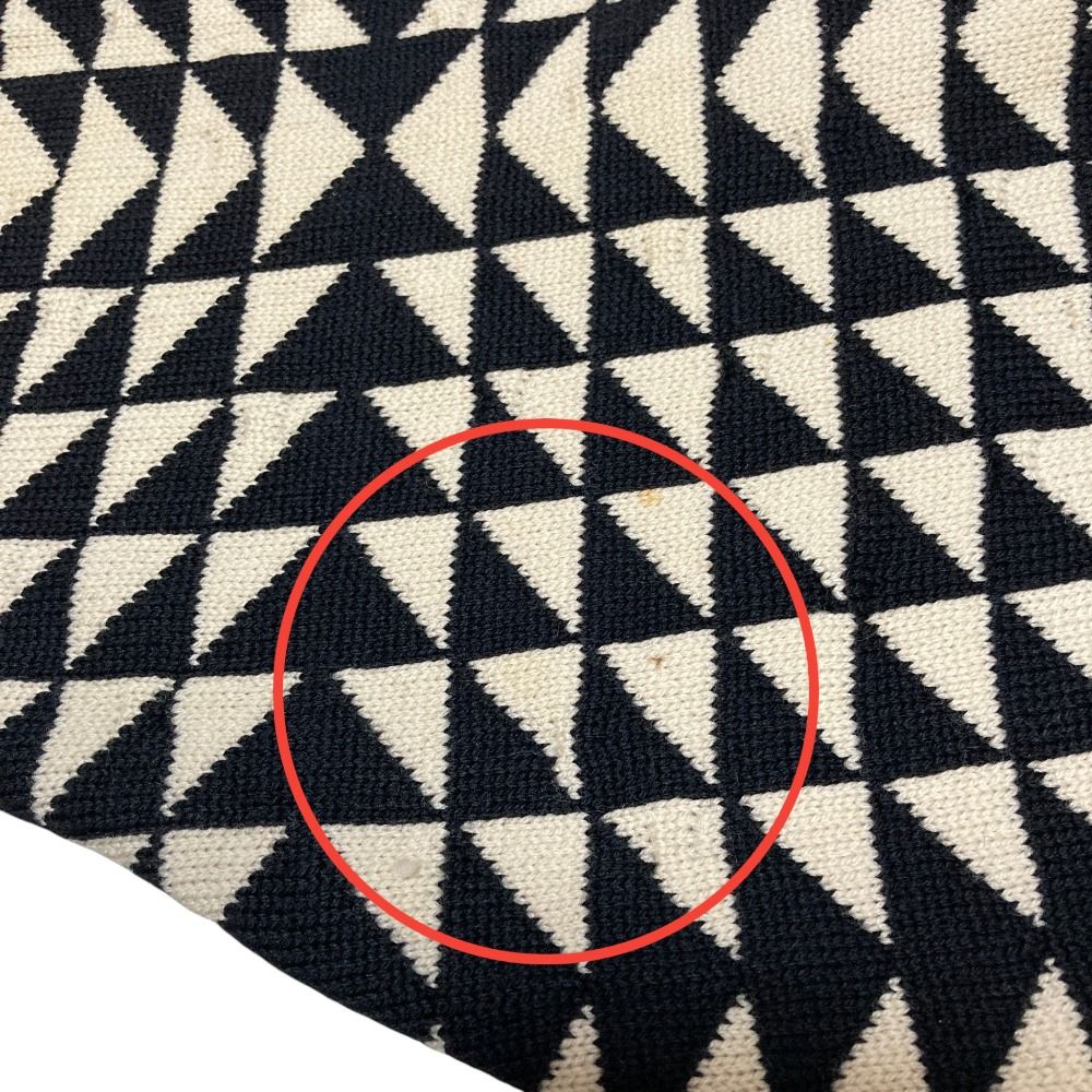 Versace Giovanni Vintage Geometric Pattern Knit Cardigan 50 Black White — view 9