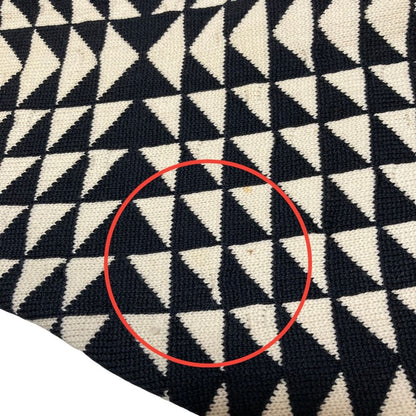 Versace Giovanni Vintage Geometric Pattern Knit Cardigan 50 Black White — view 9