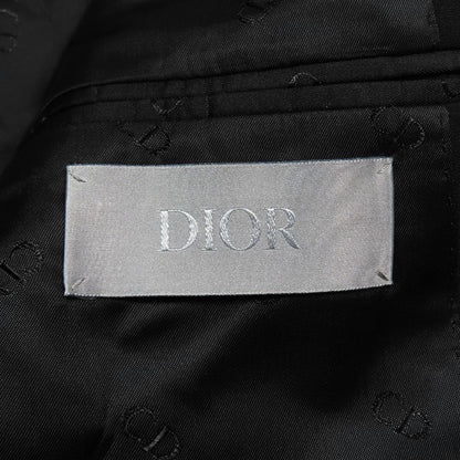 Dior Wool Mohair Saddle Pocket Tailored Jacket Blazer Single Suit CD Logo — view 5