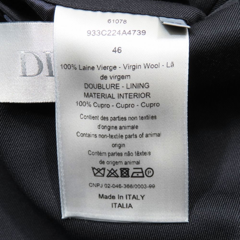 Dior jacket Blazer Single Breasted Center Vent 46 Navy Second — view 5