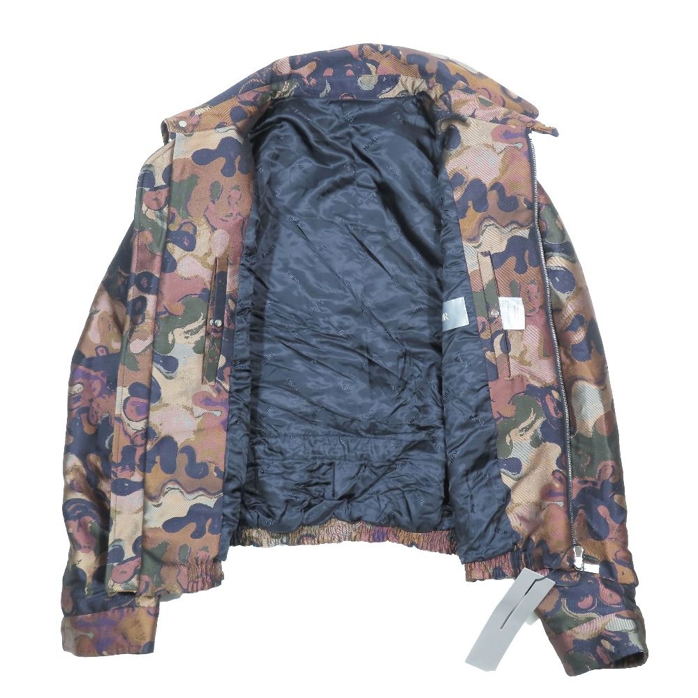 Dior Peter Doig Camouflage Batting Bomber Jacket 50 Multicolor — view 2