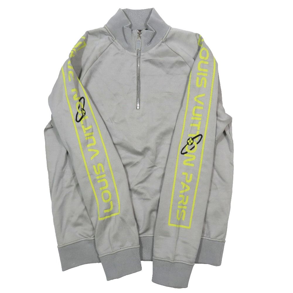 Louis Vuitton Half Zip Sweatshirt Shirt Arm Logo Pullover Jacket Large Gray — view 4